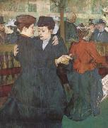 Two Women Dancing at the Moulin Rouge (mk09) toulouse-lautrec